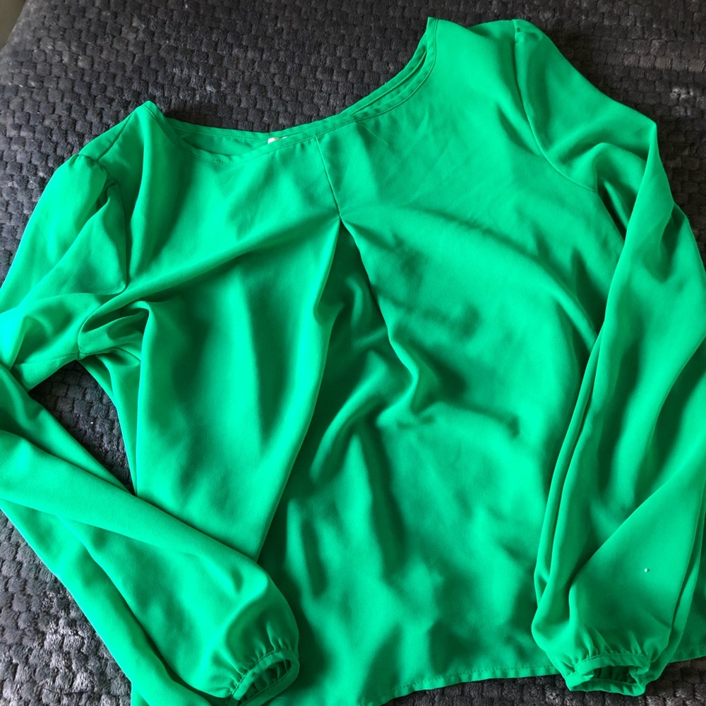 Green blouse